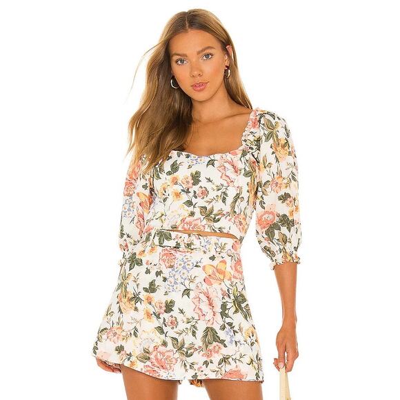 Faithfull The Brand Floral Top Pietra Top Teatro Floral Print - Picture 1 of 5